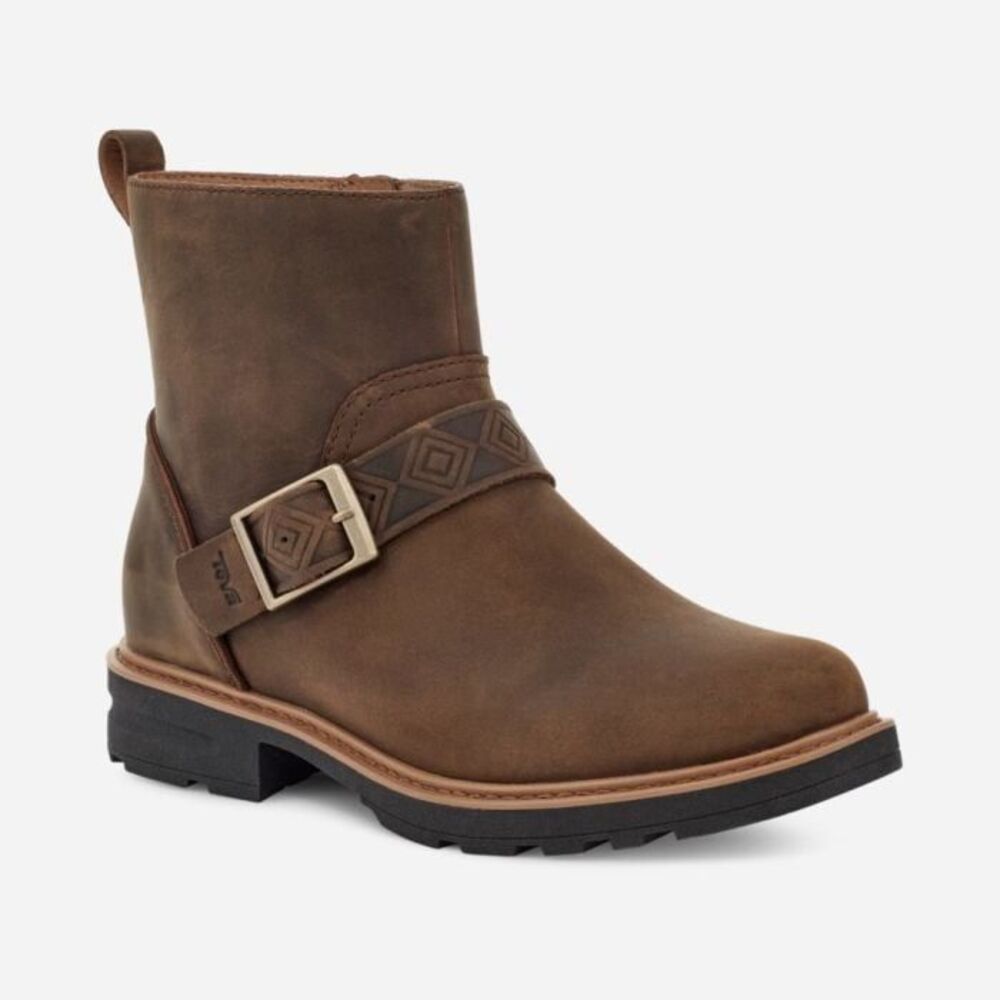 TEVA Bison Rowena Block Heel Waterproof Trek Trail Hike Buckle Booties 6 - Picture 2 of 6